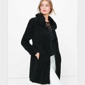 White House Black Market Persian Faux Fur Coat